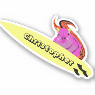 Sticker Naughty Squirrél #1007 Surfing