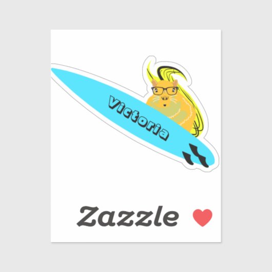 Sticker Naughty Squirrel #1048 Surf (Feuille)