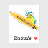 Sticker Naughty Squirrel #104 Surfing (Feuille)