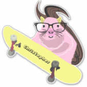 Sticker Naughty Squirrel #108 Skateboard (Devant)