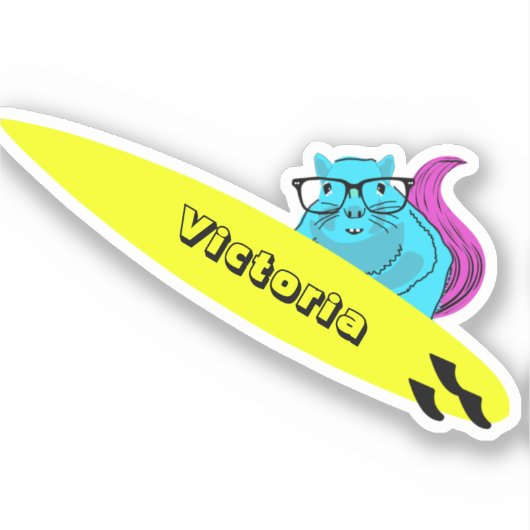 Sticker Naughty Squirrel #1144 Surf (Recto)