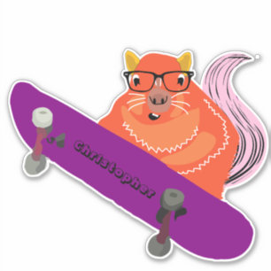 Sticker Naughty Squirrel #114 Skateboard