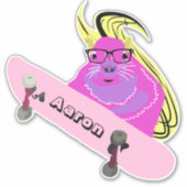 Sticker Naughty Squirrel #116 Skateboard (Devant)