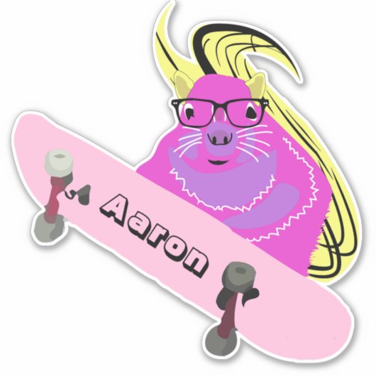 Sticker Naughty Squirrel #116 Skateboard (Devant)