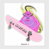 Sticker Naughty Squirrel #116 Skateboard (Feuille)