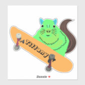 Sticker Naughty Squirrel #118 Girls Name (Feuille)