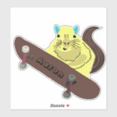 Sticker Naughty Squirrel #119 Skateboard (Feuille)