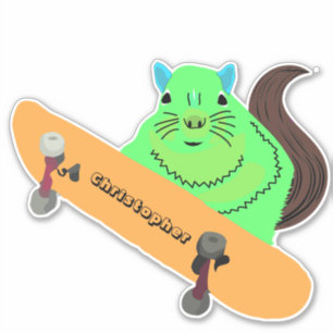 Sticker Naughty Squirrel #119 Skateboard