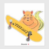 Sticker Naughty Squirrel #125 Girls Name (Feuille)