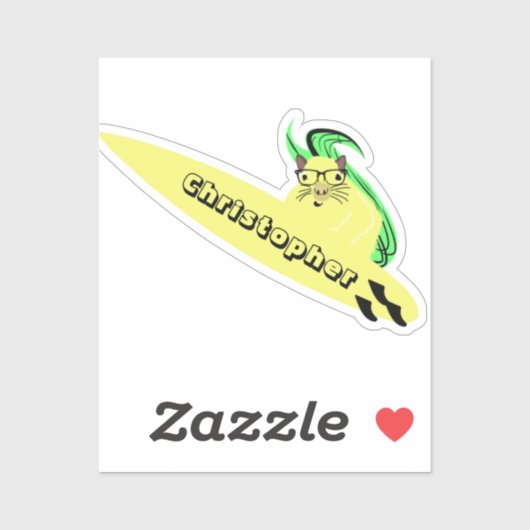 Sticker Naughty Squirrel #129 Surf (Feuille)