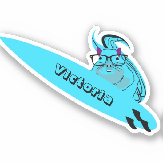 Sticker Naughty Squirrel #1329 Surf (Recto)