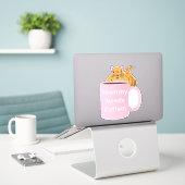 Sticker Naughty Squirrel #135 Coffee Cup (Ordinateur portable sur le bureau)