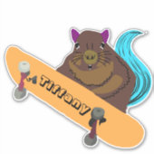 Sticker Naughty Squirrel #145 Girls Name (Devant)