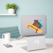 Sticker Naughty Squirrel #145 Girls Name (Ordinateur portable sur le bureau)