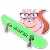 Sticker Naughty Squirrel #149 Skateboard (Devant)