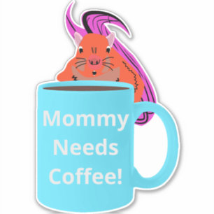 Sticker Naughty Squirrel #156 Coffee Cup