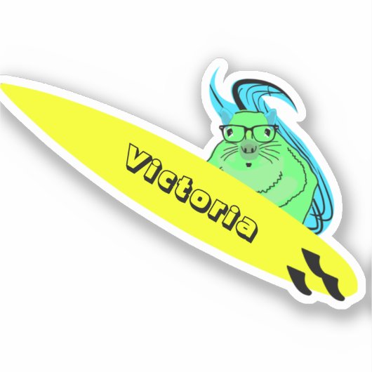 Sticker Naughty Squirrel #1598 Surf (Recto)