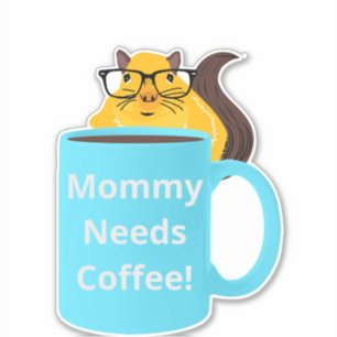Sticker Naughty Squirrel #159 Coffee Cup