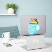 Sticker Naughty Squirrel #159 Coffee Cup (Ordinateur portable sur le bureau)
