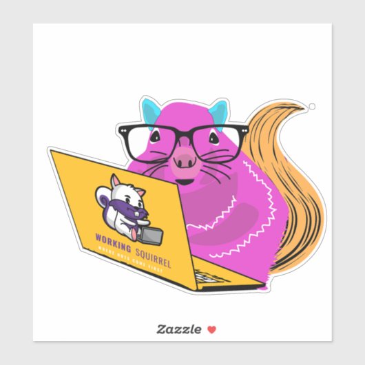 Sticker Naughty Squirrel #16 (Feuille)