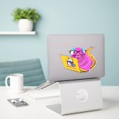 Sticker Naughty Squirrel #16 (Ordinateur portable sur le bureau)