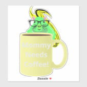 Sticker Naughty Squirrel #167 Coffee Cup (Feuille)