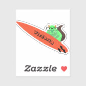 Sticker Naughty Squirrel #1688 Surfing (Feuille)