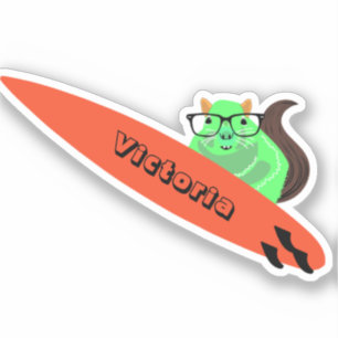 Sticker Naughty Squirrel #1688 Surfing