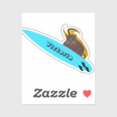 Sticker Naughty Squirrel #1699 Surfing (Feuille)