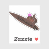 Sticker Naughty Squirrel #174 Surfing (Feuille)