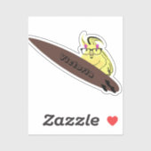 Sticker Naughty Squirrel #1798 Surfing (Feuille)