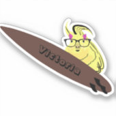 Sticker Naughty Squirrel #1798 Surfing (Recto)