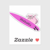 Sticker Naughty Squirrel #1828 Surfing (Feuille)