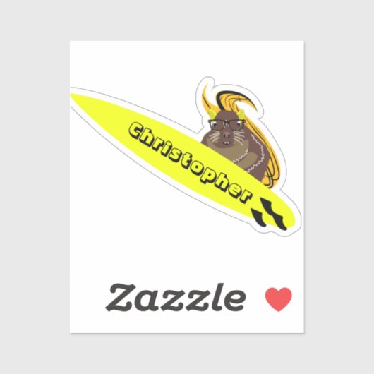 Sticker Naughty Squirrel #185 Surf (Feuille)