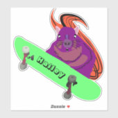 Sticker Naughty Squirrel #188 Hailey Skateboard (Feuille)