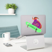 Sticker Naughty Squirrel #188 Hailey Skateboard (Ordinateur portable sur le bureau)
