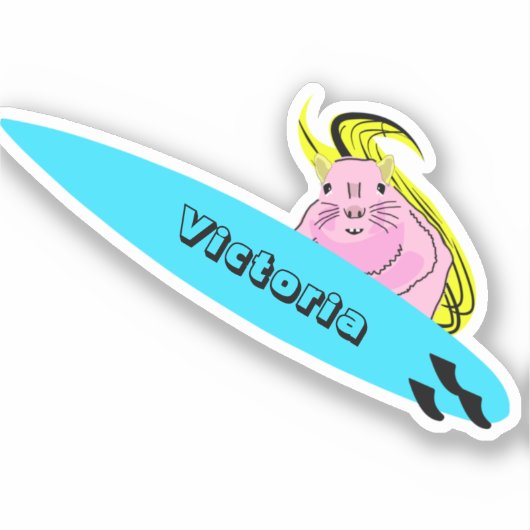 Sticker Naughty Squirrel #1902 Surfing (Recto)