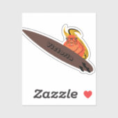 Sticker Naughty Squirrel #1919 Surfing (Feuille)