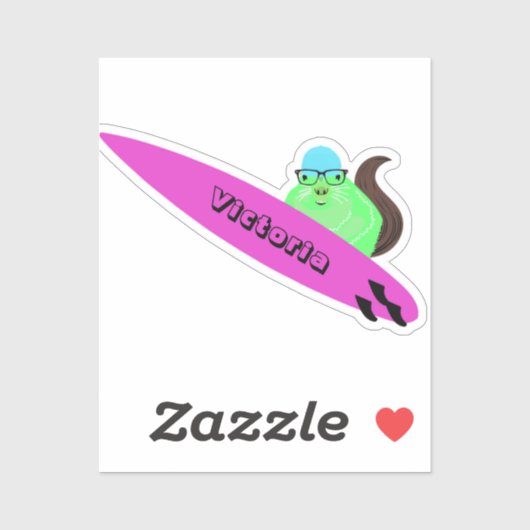 Sticker Naughty Squirrel #1927 Surf (Feuille)