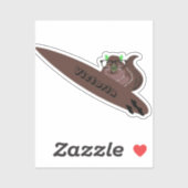 Sticker Naughty Squirrel #1951 Surf (Feuille)