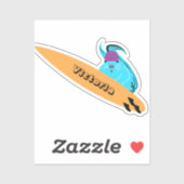 Sticker Naughty Squirrel #1959 Surf (Feuille)