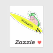 Sticker Naughty Squirrel #1978 Surfing (Feuille)