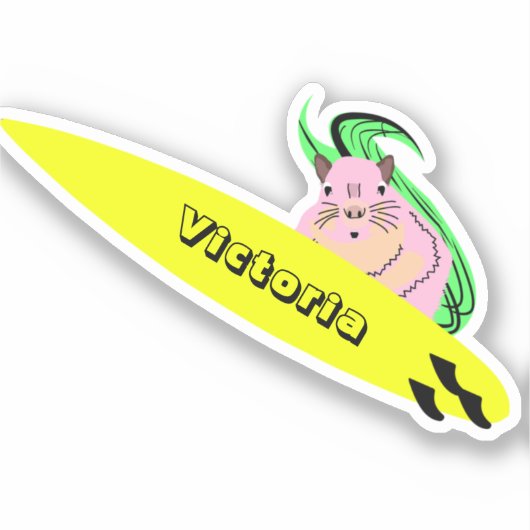 Sticker Naughty Squirrel #1978 Surfing (Recto)