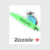 Sticker Naughty Squirrel #1988 Surfing (Feuille)