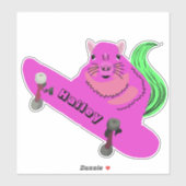 Sticker Naughty Squirrel #200 Hailey Skateboard (Feuille)