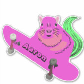 Sticker Naughty Squirrel #200 Skateboard (Devant)