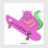 Sticker Naughty Squirrel #200 Skateboard (Feuille)