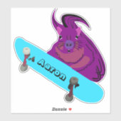 Sticker Naughty Squirrel #206 Skateboard (Feuille)