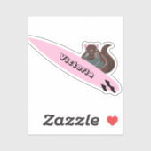 Sticker Naughty Squirrel #2095 Surf (Feuille)