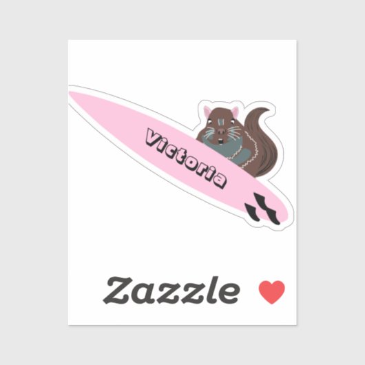 Sticker Naughty Squirrel #2095 Surf (Feuille)